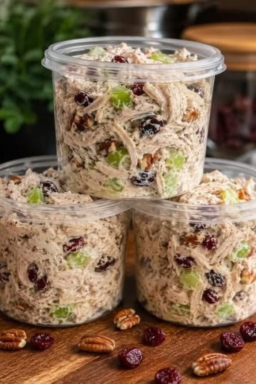 Creamy Cranberry Pecan Chicken Salad