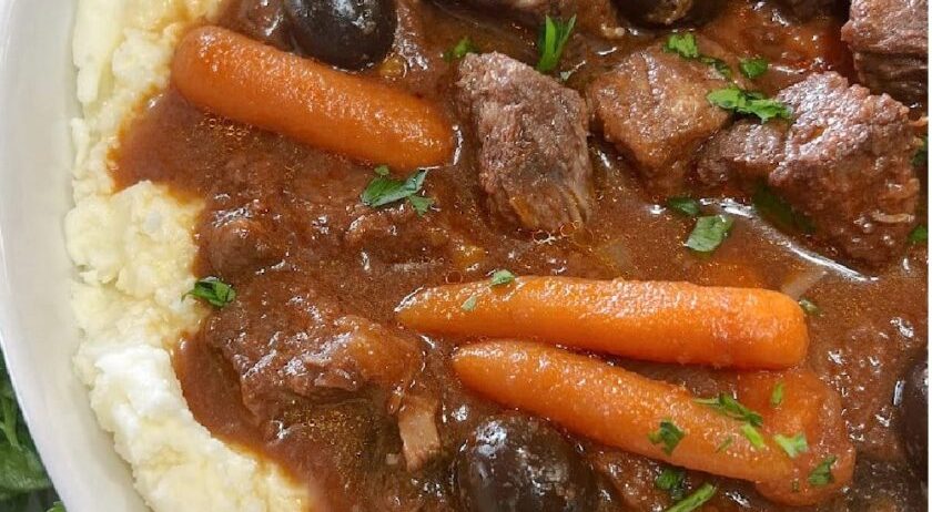Beef Stew with Mashed Potatoes