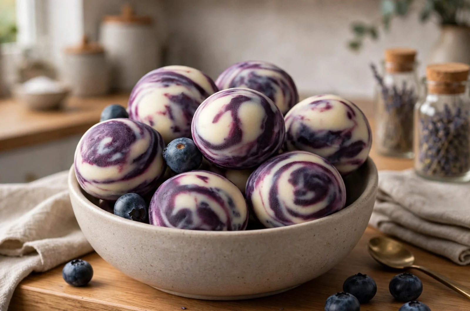 Blueberry Greek Yogurt Bites
