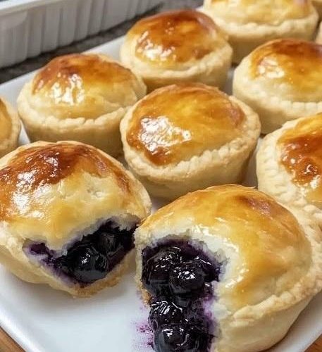 Blueberry Pie Bombs with Vanilla Glaze