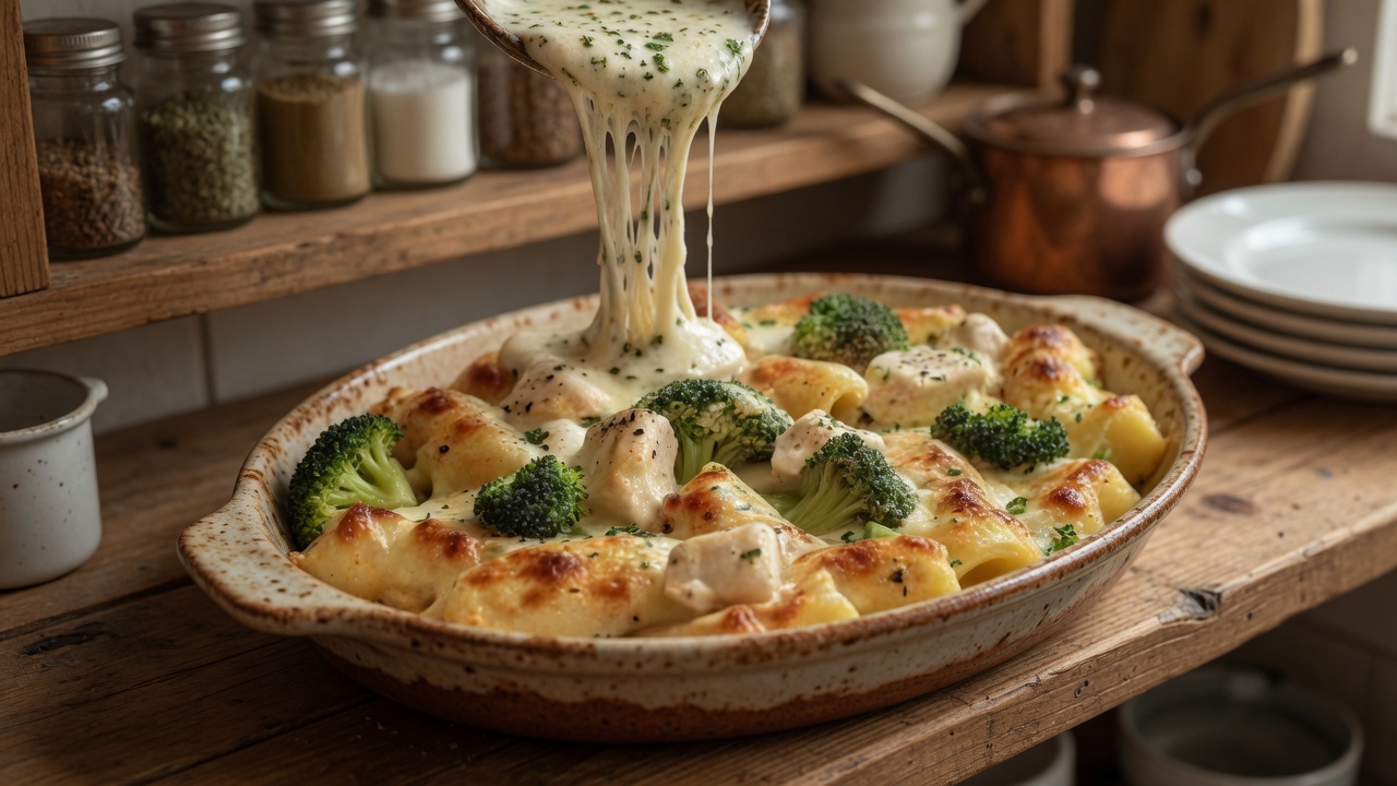 Creamy Chicken Alfredo Bake