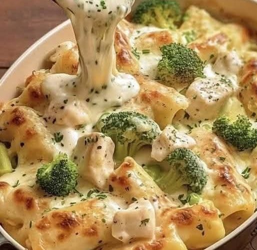 Creamy Chicken Alfredo Bake