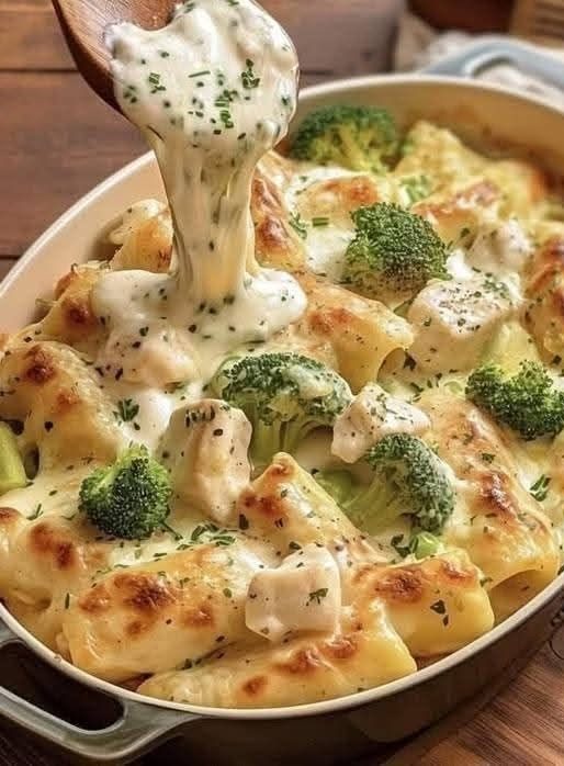 Creamy Chicken Alfredo Bake