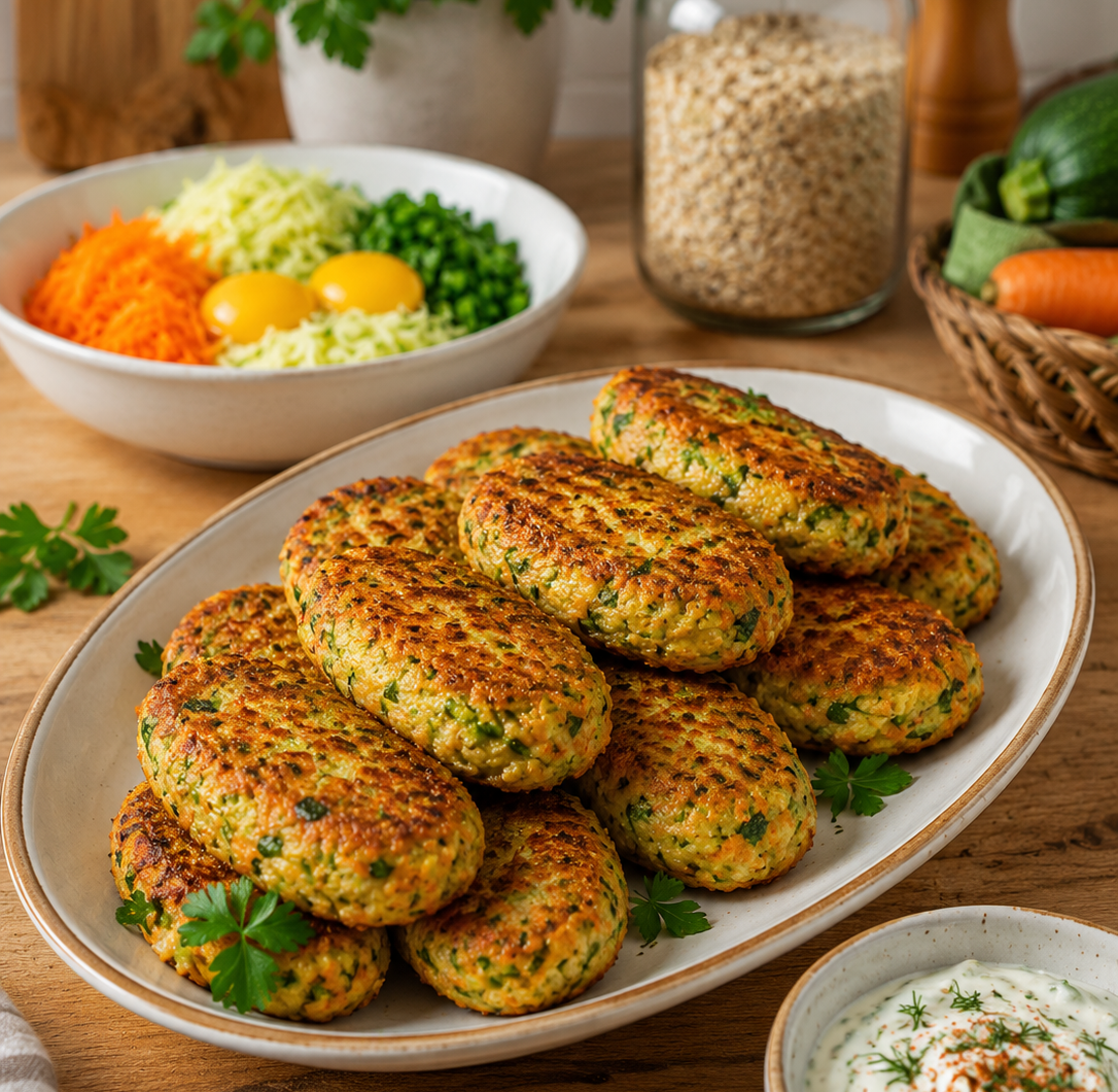 Crispy Zucchini Oatmeal Patties