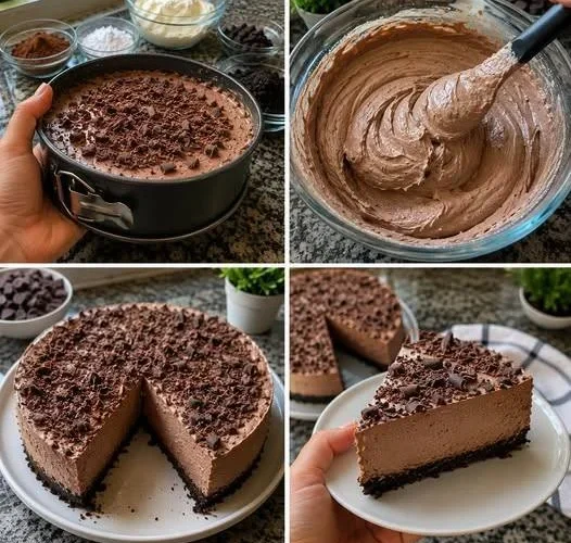 Triple Chocolate Mousse Cake