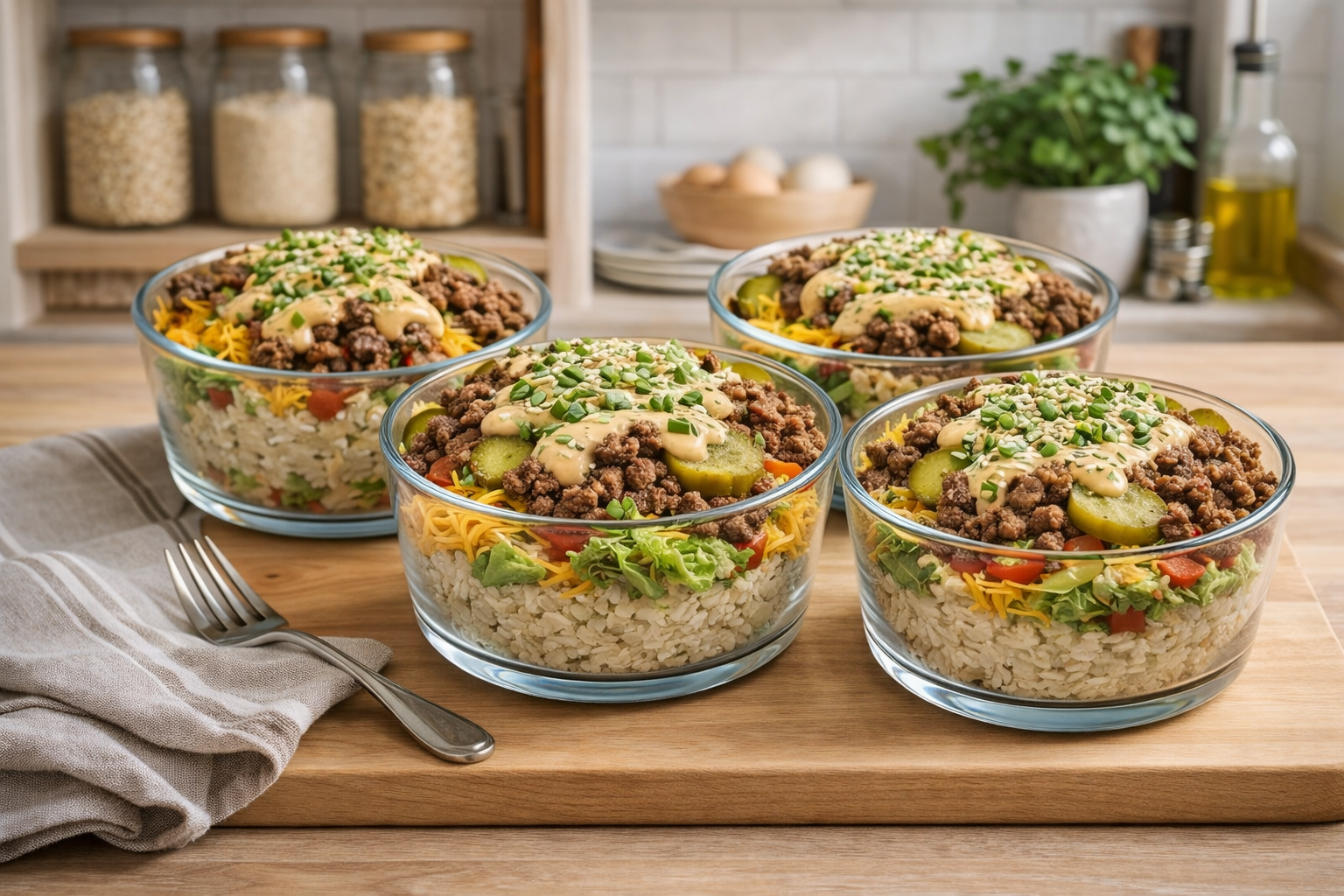 Big Mac Cheeseburger Protein Bowl Recipe