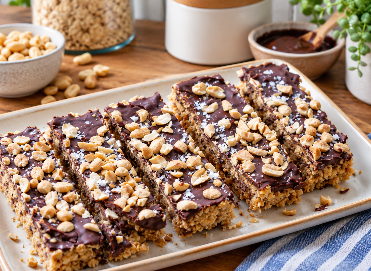 Chocolate Peanut Butter Crunch Bars Dessert