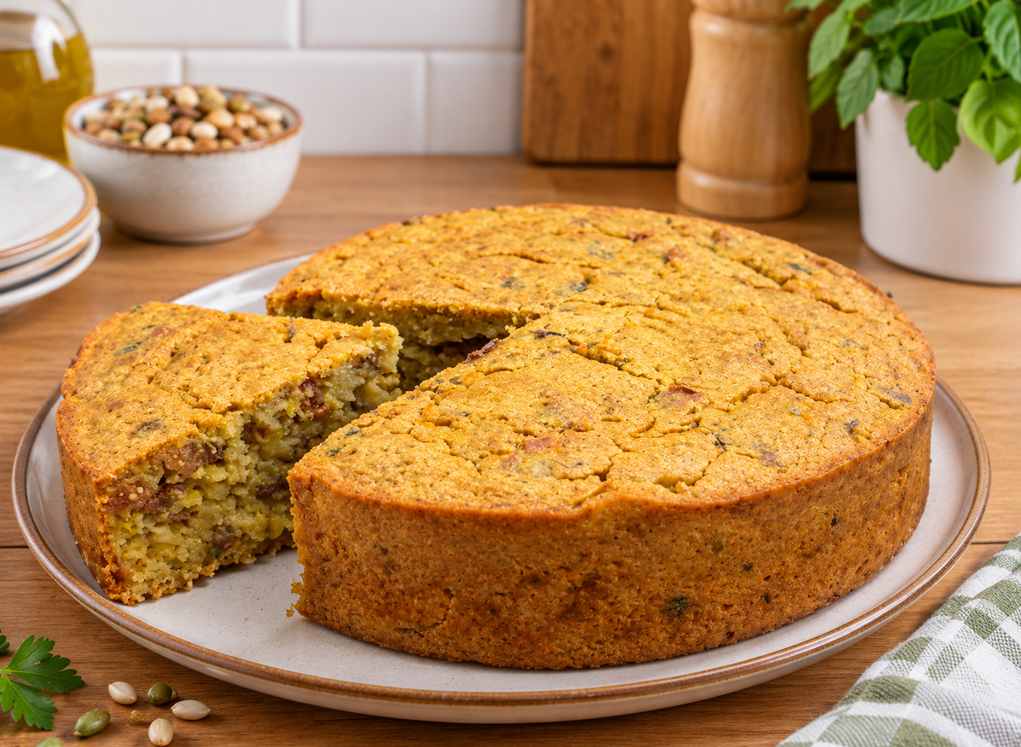 Healthy No-Flour Oatmeal, Apple & Carrot Cake